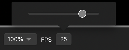 Frames per second slider