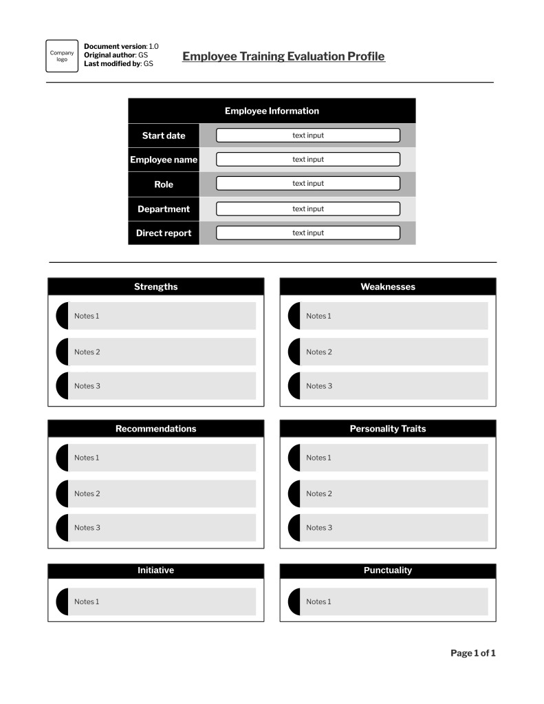 Training plan